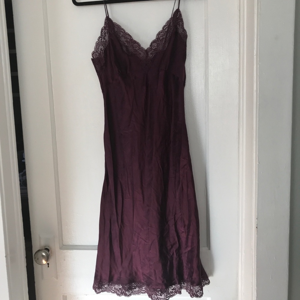 Wine colored silk Victoria’s Secret slip dress